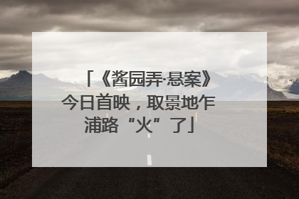 《酱园弄·悬案》今日首映，取景地乍浦路“火”了