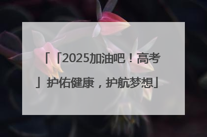 「2025加油吧！高考」护佑健康，护航梦想