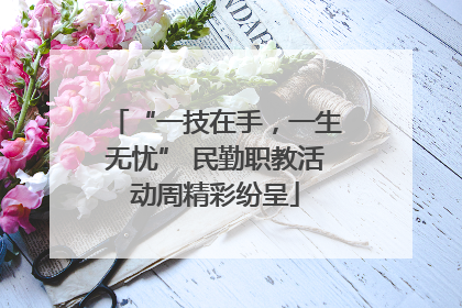 “一技在手，一生无忧” 民勤职教活动周精彩纷呈