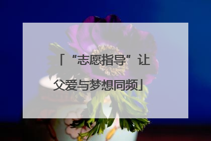 “志愿指导”让父爱与梦想同频