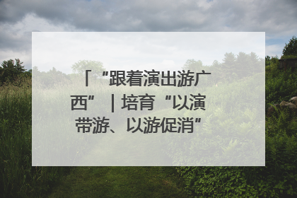 “跟着演出游广西”｜培育“以演带游、以游促消”文旅消费新生态
