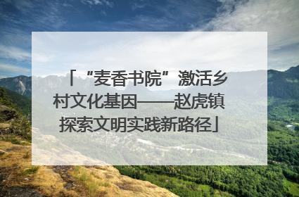 “麦香书院”激活乡村文化基因——赵虎镇探索文明实践新路径
