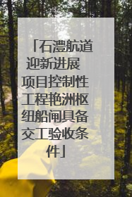 石澧航道迎新进展 项目控制性工程艳洲枢纽船闸具备交工验收条件