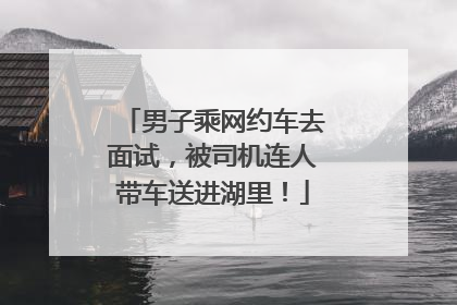 男子乘网约车去面试，被司机连人带车送进湖里！