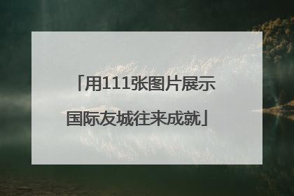 用111张图片展示国际友城往来成就