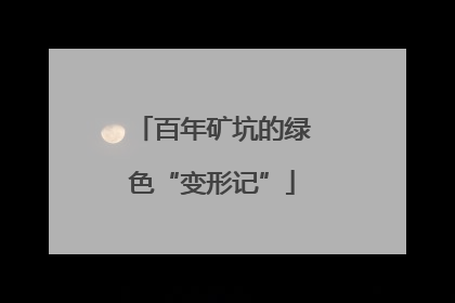 百年矿坑的绿色“变形记”