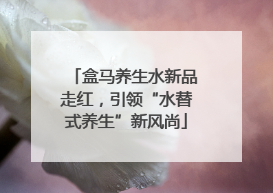 盒马养生水新品走红，引领“水替式养生”新风尚