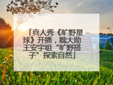 真人秀《旷野星球》开播，魏大勋王安宇组“旷野搭子”探索自然