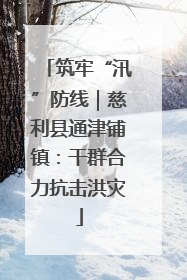 筑牢“汛”防线｜慈利县通津铺镇：干群合力抗击洪灾