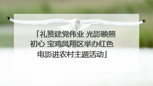 礼赞建党伟业 光影映照初心 宝鸡凤翔区举办红色电影进农村主题活动