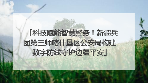 科技赋能智慧警务！新疆兵团第三师喀什垦区公安局构建数字防线守护边疆平安