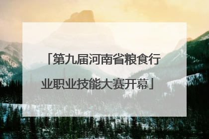 第九届河南省粮食行业职业技能大赛开幕