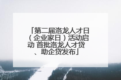 第二届洛龙人才日（企业家日）活动启动 首批洛龙人才贷、助企贷发布