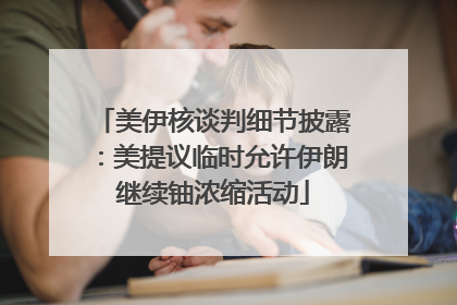 美伊核谈判细节披露：美提议临时允许伊朗继续铀浓缩活动