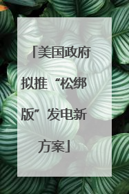 美国政府拟推“松绑版”发电新方案