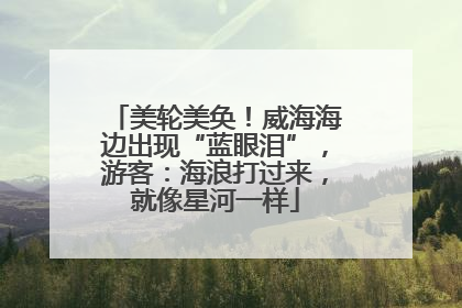 美轮美奂！威海海边出现“蓝眼泪”，游客：海浪打过来，就像星河一样