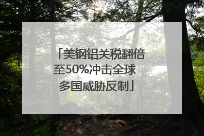 美钢铝关税翻倍至50%冲击全球 多国威胁反制