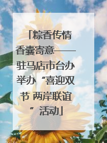 粽香传情 香囊寄意——驻马店市台办举办“喜迎双节 两岸联谊”活动