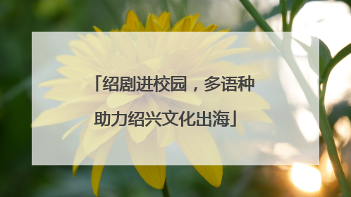 绍剧进校园，多语种助力绍兴文化出海