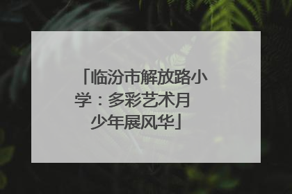 临汾市解放路小学：多彩艺术月 少年展风华