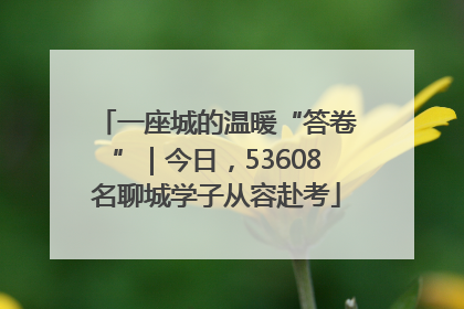 一座城的温暖“答卷”｜今日，53608名聊城学子从容赴考
