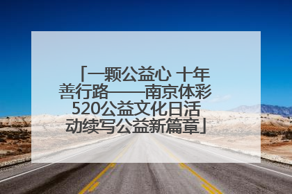 一颗公益心 十年善行路——南京体彩520公益文化日活动续写公益新篇章