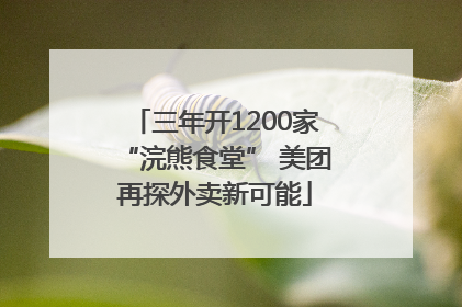 三年开1200家“浣熊食堂” 美团再探外卖新可能