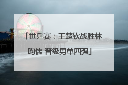 世乒赛：王楚钦战胜林昀儒 晋级男单四强