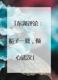 东湖评论：栀子一夏，倾心武汉