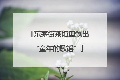 东茅街茶馆里飘出“童年的歌谣”