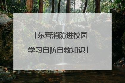 东营消防进校园 学习自防自救知识