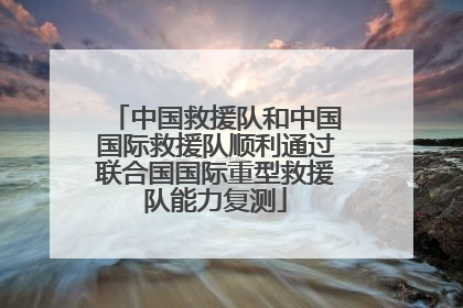 中国救援队和中国国际救援队顺利通过联合国国际重型救援队能力复测