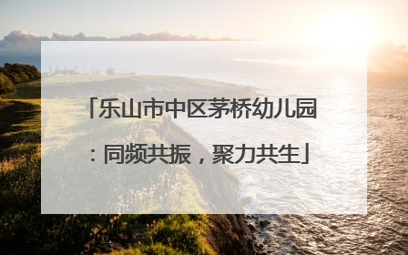 乐山市中区茅桥幼儿园：同频共振，聚力共生