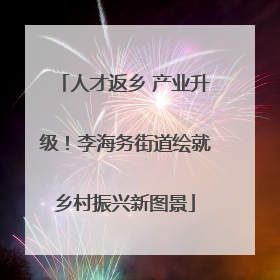 人才返乡 产业升级！李海务街道绘就乡村振兴新图景