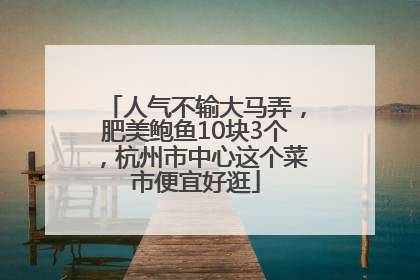 人气不输大马弄，肥美鲍鱼10块3个，杭州市中心这个菜市便宜好逛