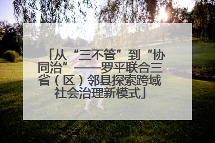 从“三不管”到“协同治”——罗平联合三省（区）邻县探索跨域社会治理新模式