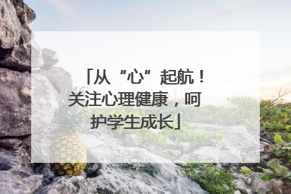 从“心”起航！关注心理健康，呵护学生成长