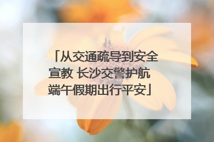 从交通疏导到安全宣教 长沙交警护航端午假期出行平安