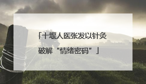 十堰人医张发以针灸破解“情绪密码”