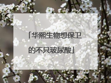 华熙生物想保卫的不只玻尿酸