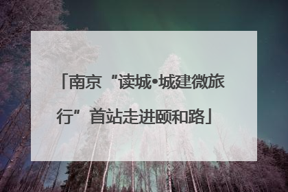 南京“读城•城建微旅行”首站走进颐和路