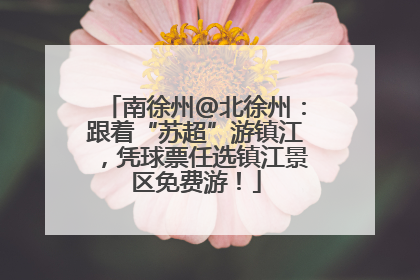 南徐州@北徐州：跟着“苏超”游镇江，凭球票任选镇江景区免费游！
