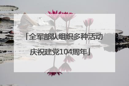 全军部队组织多种活动庆祝建党104周年