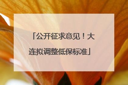 公开征求意见！大连拟调整低保标准