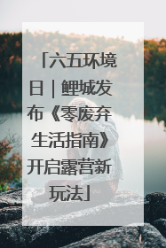 六五环境日｜鲤城发布《零废弃生活指南》开启露营新玩法