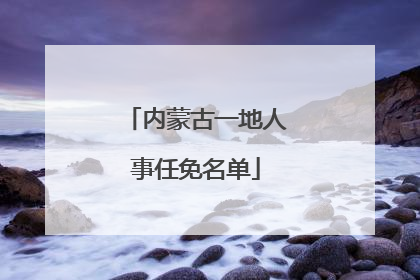 内蒙古一地人事任免名单