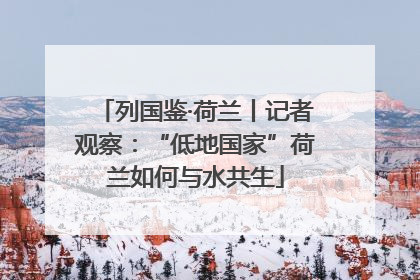 列国鉴·荷兰丨记者观察：“低地国家”荷兰如何与水共生