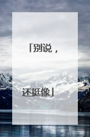 别说，还挺像