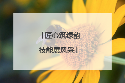 匠心筑绿韵 技能展风采