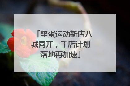坚蛋运动新店八城同开，千店计划落地再加速